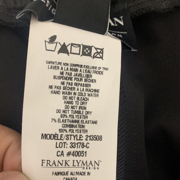 Womens Size 12 Frank Lyman Faux Leather Joggers Black NWT - Picture 6 of 6